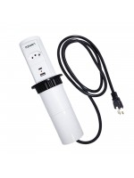 Torre de Tomada Automática 1 Tomada + 2 USB (Branca, Prata ou Preta)