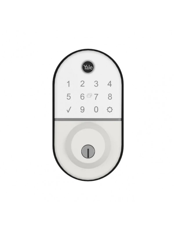 Fechadura Digital Yale Compact Rolete Branca Biometria Senha Tag Chave