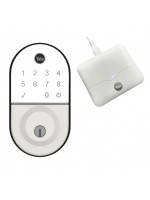 Fechadura Digital Yale Compact Branca Rolete com Biometria, Senha e Hub Connect