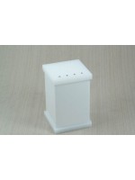 Porta Algodão/Cotonetes em Acrílico Branco