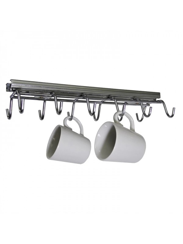 Suporte Xícaras Aço Cromado Deslizante Jomer 4311