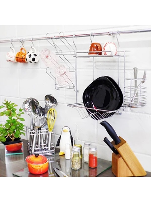 Escorredor Suspenso Baby 6 Pratos Porta Talheres Jomer 4341 Escorredor Suspenso Baby 6 Pratos Porta Talheres Jomer 4341