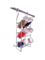 Porta Temperos Condimentos Com 6 Potes Em Vidro Jomer 4561