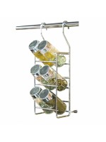 Porta Temperos C/ 6 Potes Em Vidro Inox Jomer 3031