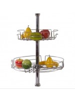 Fruteira Dupla Mesa Bancada Giratória Cromado Jomer 8525