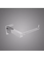 Papeleira De Parede Banheiro Quadrada Metal Cromado Retro