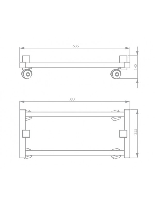 Aquecedor de Toalhas Térmico Quadratto Dourado Piso